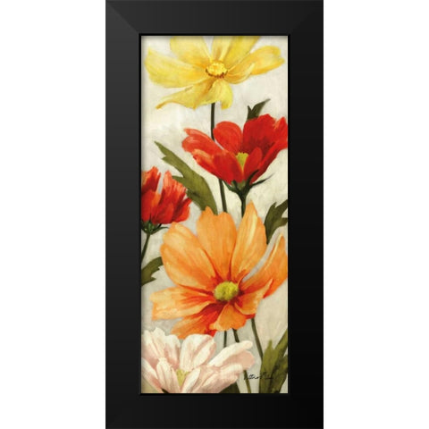 Spice Floral Panel II Black Modern Wood Framed Art Print by Milan, Vittorio