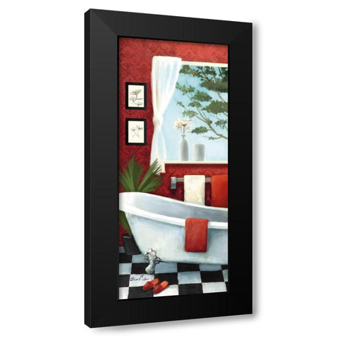 Bath with a View Panel I Black Modern Wood Framed Art Print by Milan, Vittorio