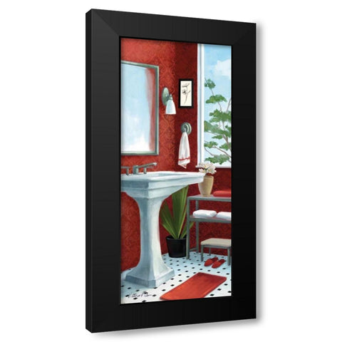Bath with a View Panel II Black Modern Wood Framed Art Print by Milan, Vittorio