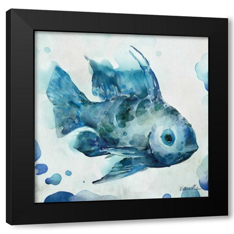 Watercolor Sea Creatures I Black Modern Wood Framed Art Print with Double Matting by Milan, Vittorio