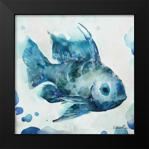 Watercolor Sea Creatures I Black Modern Wood Framed Art Print by Milan, Vittorio