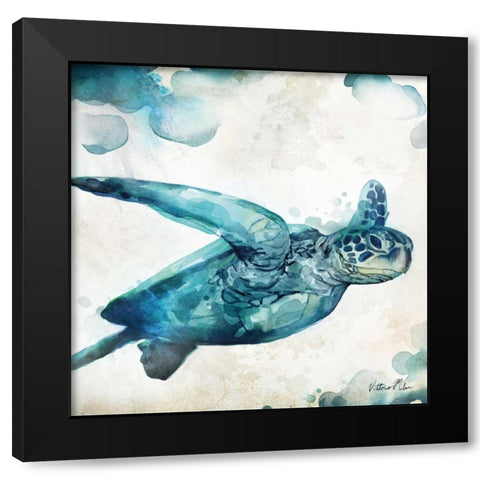 Watercolor Sea Creatures III Black Modern Wood Framed Art Print by Milan, Vittorio