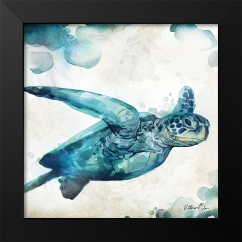 Watercolor Sea Creatures III Black Modern Wood Framed Art Print by Milan, Vittorio