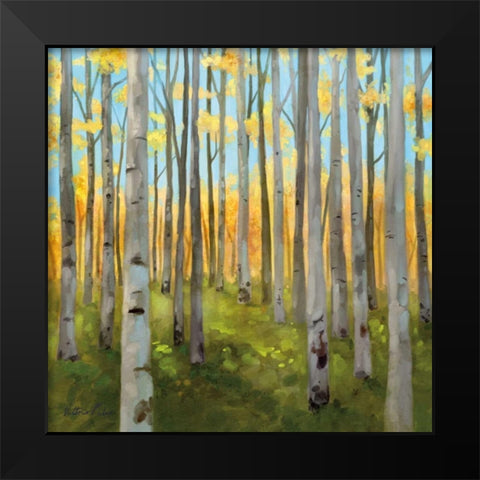 Birch Woods I Black Modern Wood Framed Art Print by Milan, Vittorio
