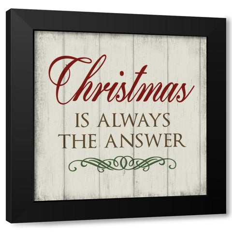 Christmas Peace I Black Modern Wood Framed Art Print by hartworks