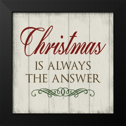 Christmas Peace I Black Modern Wood Framed Art Print by hartworks