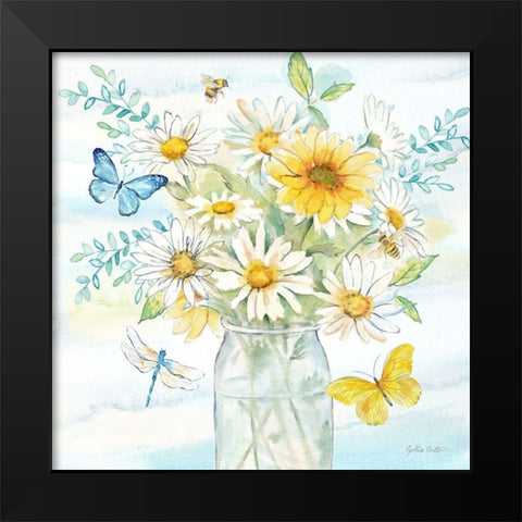 Daisy Days II clean Black Modern Wood Framed Art Print by Coulter, Cynthia