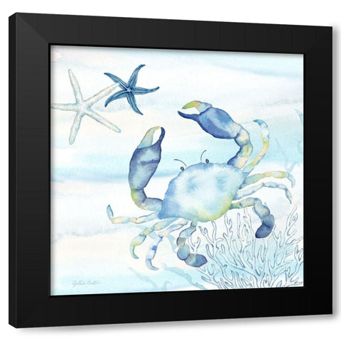 Great Blue Sea V Black Modern Wood Framed Art Print with Double Matting by Coulter, Cynthia