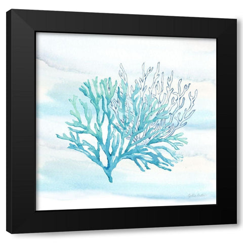 Great Blue Sea X Black Modern Wood Framed Art Print with Double Matting by Coulter, Cynthia