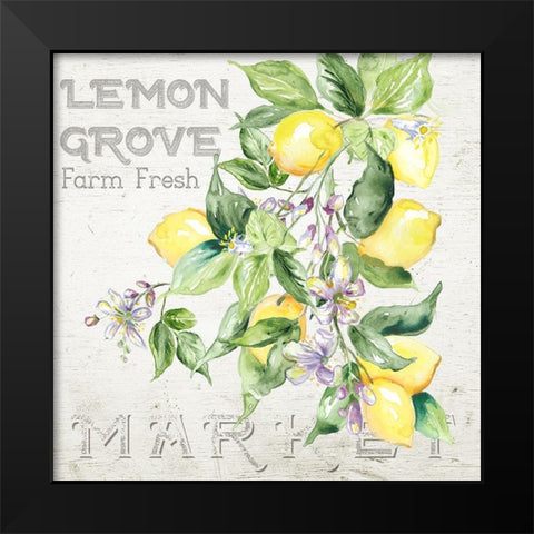 Lemon Grove II Black Modern Wood Framed Art Print by Tre Sorelle Studios