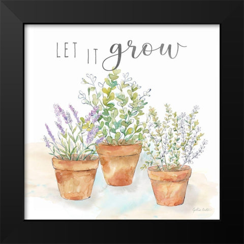 Let it Grow III Black Modern Wood Framed Art Print by Coulter, Cynthia