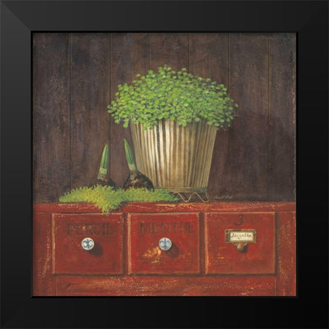 Persil Black Modern Wood Framed Art Print by Fisk, Arnie