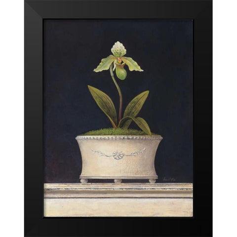 Chartreuse Sugar Orchid Black Modern Wood Framed Art Print by Fisk, Arnie