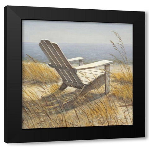 Shoreline Chair Black Modern Wood Framed Art Print by Fisk, Arnie