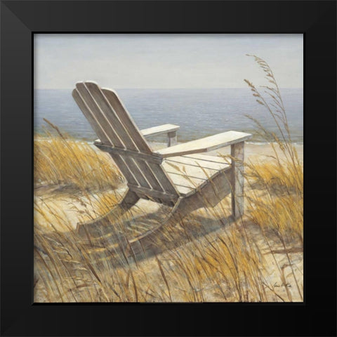 Shoreline Chair Black Modern Wood Framed Art Print by Fisk, Arnie
