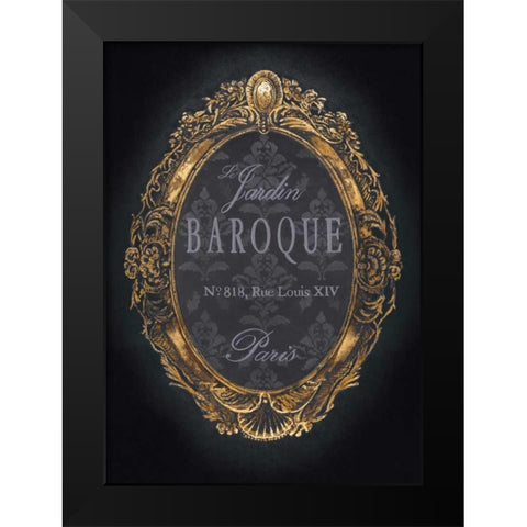 Le Jardin Baroque Black Modern Wood Framed Art Print by Fisk, Arnie