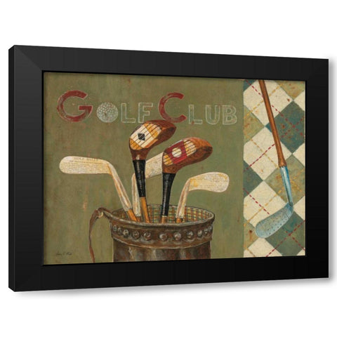 Golf Club Black Modern Wood Framed Art Print by Fisk, Arnie
