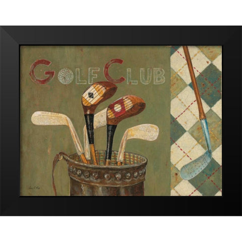 Golf Club Black Modern Wood Framed Art Print by Fisk, Arnie