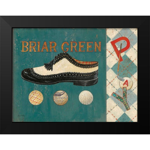 Briar Green Black Modern Wood Framed Art Print by Fisk, Arnie