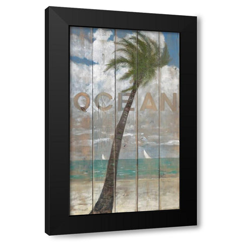 Ocean Sign Black Modern Wood Framed Art Print with Double Matting by Fisk, Arnie