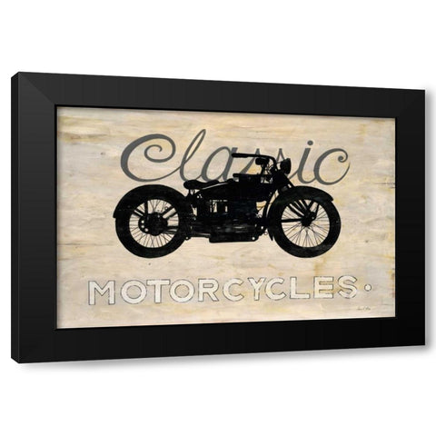Classic Motorcycle Black Modern Wood Framed Art Print with Double Matting by Fisk, Arnie