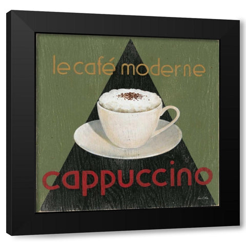 Cafe Moderne Cappuccino Black Modern Wood Framed Art Print with Double Matting by Fisk, Arnie