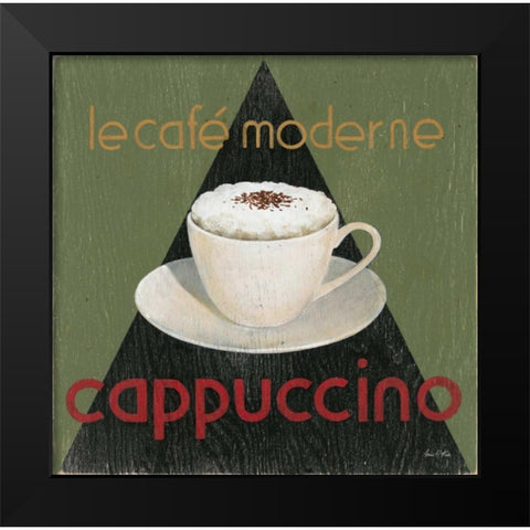 Cafe Moderne Cappuccino Black Modern Wood Framed Art Print by Fisk, Arnie