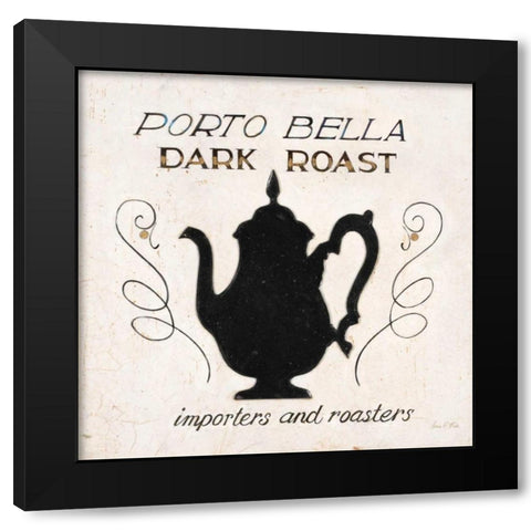 Porto Bella Coffee Black Modern Wood Framed Art Print with Double Matting by Fisk, Arnie