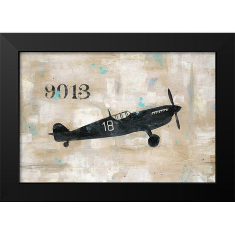 Fighter 18 Black Modern Wood Framed Art Print by Fisk, Arnie