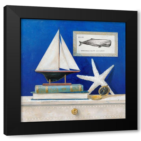 Stories of the Sea 1 Black Modern Wood Framed Art Print with Double Matting by Fisk, Arnie