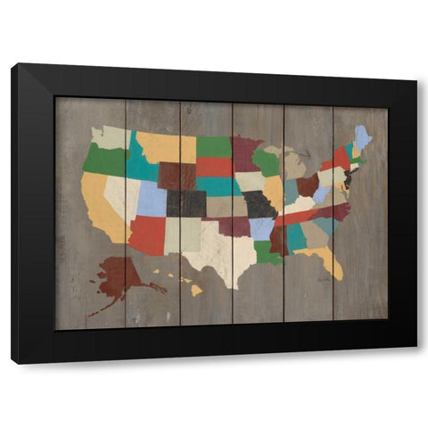 State of the Union Black Modern Wood Framed Art Print by Fisk, Arnie