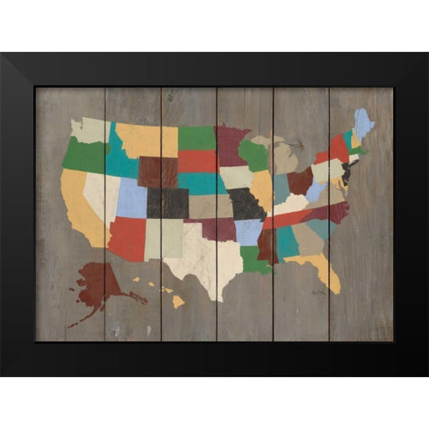 State of the Union Black Modern Wood Framed Art Print by Fisk, Arnie