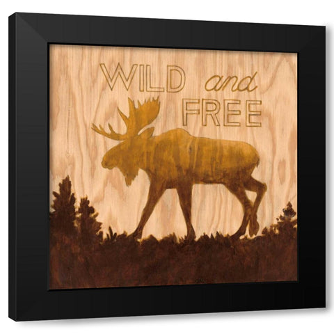 Wild and Free Black Modern Wood Framed Art Print with Double Matting by Fisk, Arnie