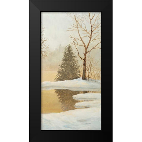 Winter Glow Panel 3 Black Modern Wood Framed Art Print by Fisk, Arnie