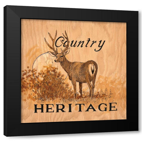 Country Heritage Black Modern Wood Framed Art Print by Fisk, Arnie