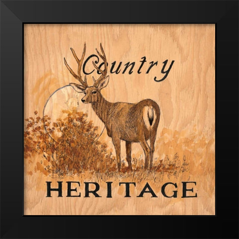Country Heritage Black Modern Wood Framed Art Print by Fisk, Arnie