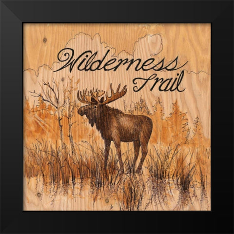 Wilderness Trail Black Modern Wood Framed Art Print by Fisk, Arnie
