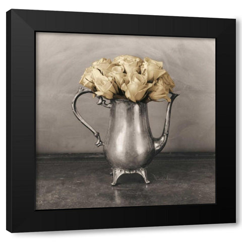 Dix Roses  Black Modern Wood Framed Art Print by Atria, Cristin