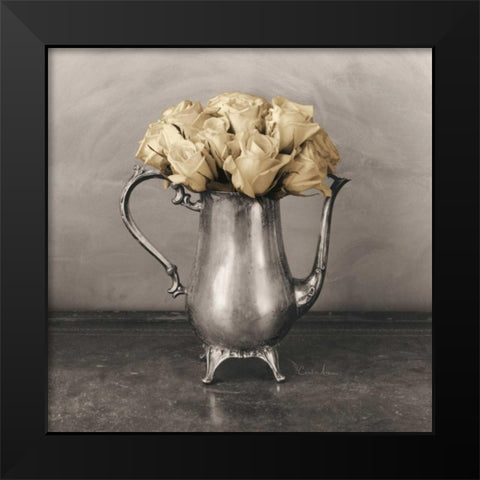Dix Roses  Black Modern Wood Framed Art Print by Atria, Cristin