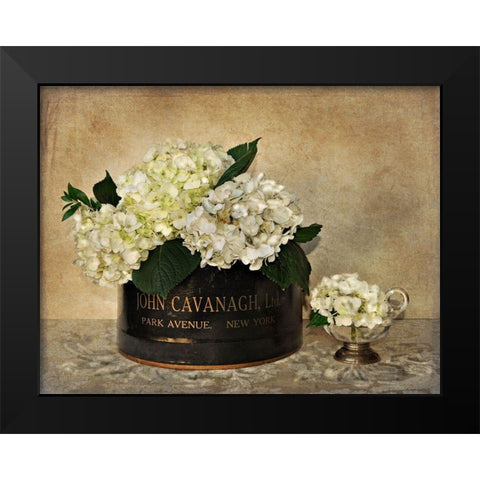 Park Avenue Hydrangea Black Modern Wood Framed Art Print by Atria, Cristin