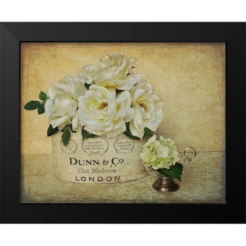 London Roses Black Modern Wood Framed Art Print by Atria, Cristin