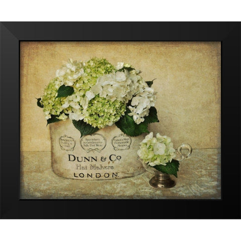 London Hydrangea Black Modern Wood Framed Art Print by Atria, Cristin