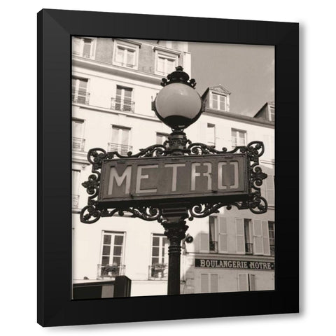 Filigree Iron Sign Black Modern Wood Framed Art Print by Vandenack, Toby
