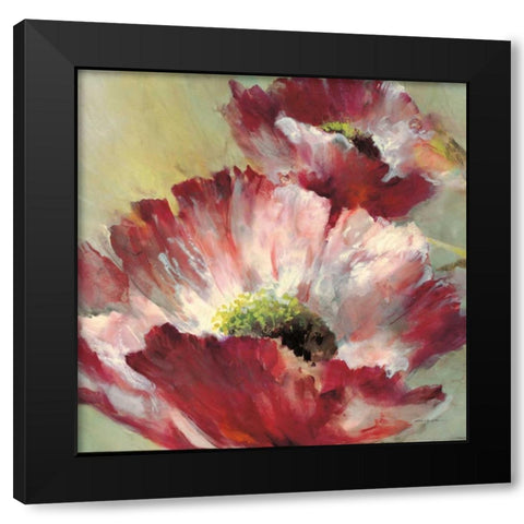 Lush Poppy Black Modern Wood Framed Art Print with Double Matting by Heighton, Brent
