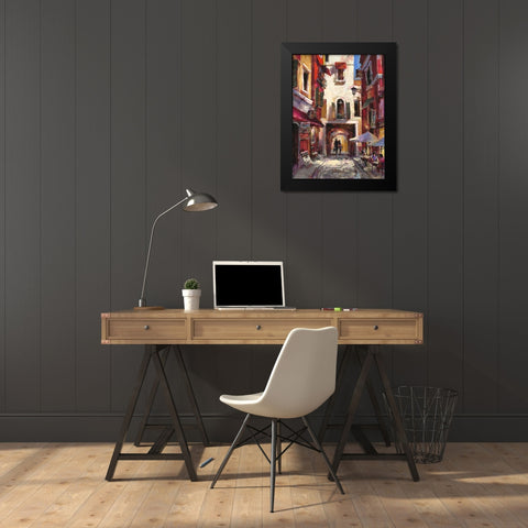 European Holiday Black Modern Wood Framed Art Print by Heighton, Brent