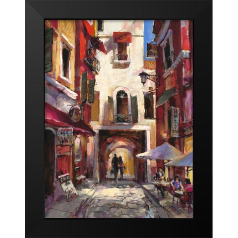 European Holiday Black Modern Wood Framed Art Print by Heighton, Brent