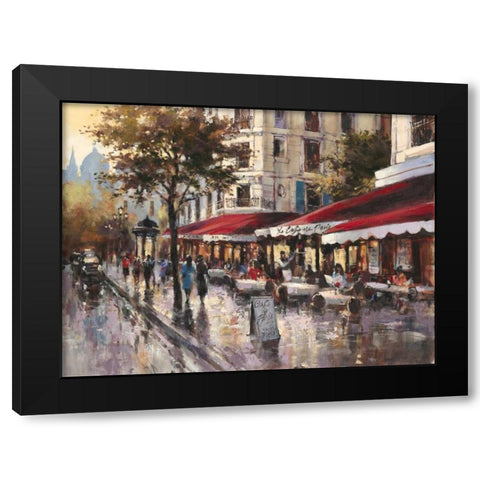 Avenue Des Champs-Elysees Black Modern Wood Framed Art Print by Heighton, Brent