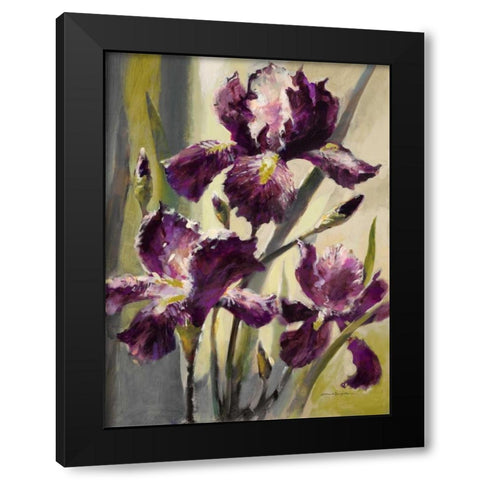 Ambient Iris 3 Black Modern Wood Framed Art Print by Heighton, Brent