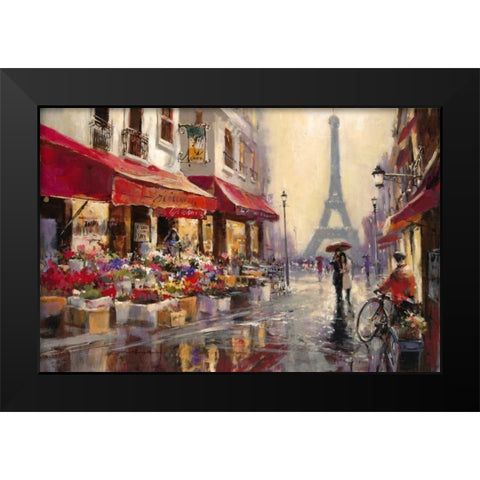April In Paris Black Modern Wood Framed Art Print by Heighton, Brent