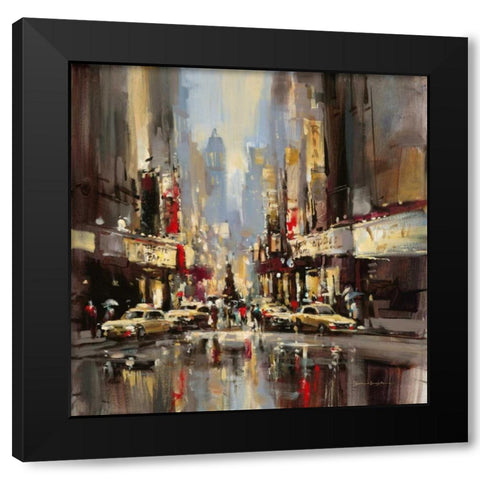 City Impression Black Modern Wood Framed Art Print with Double Matting by Heighton, Brent